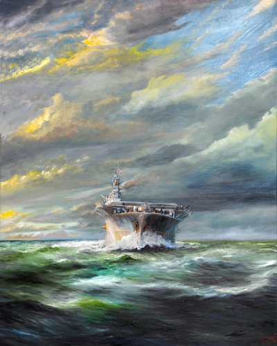 USS Enterprise returns to Pearl by Vincent Alexander Booth